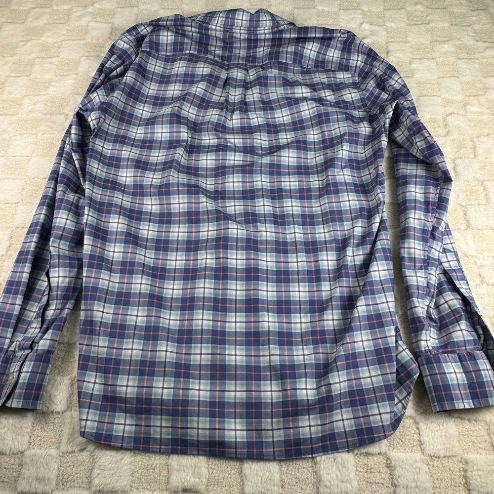 Vineyard Vines On-The-Go Performance Shirt Mens Small Blue Pink Plaid brrr S - Picture 10 of 10